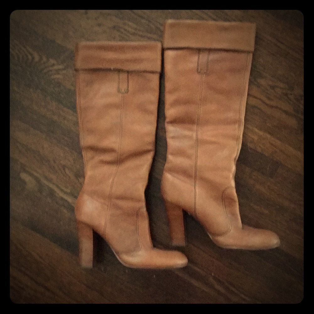 Miss Sixty pull on knee high leather boots!